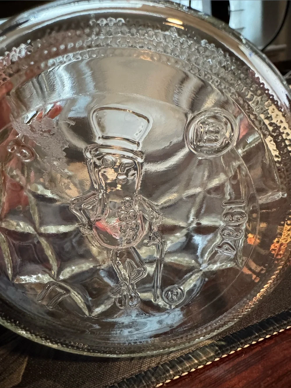 Vintage 1984 Planters‎ Mr Peanut Glass Jar Pair Diamond Cut Canister Set